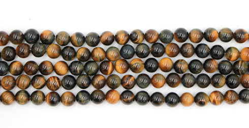 Blue Tiger Eye Gemstone Beads, 8mm, Round